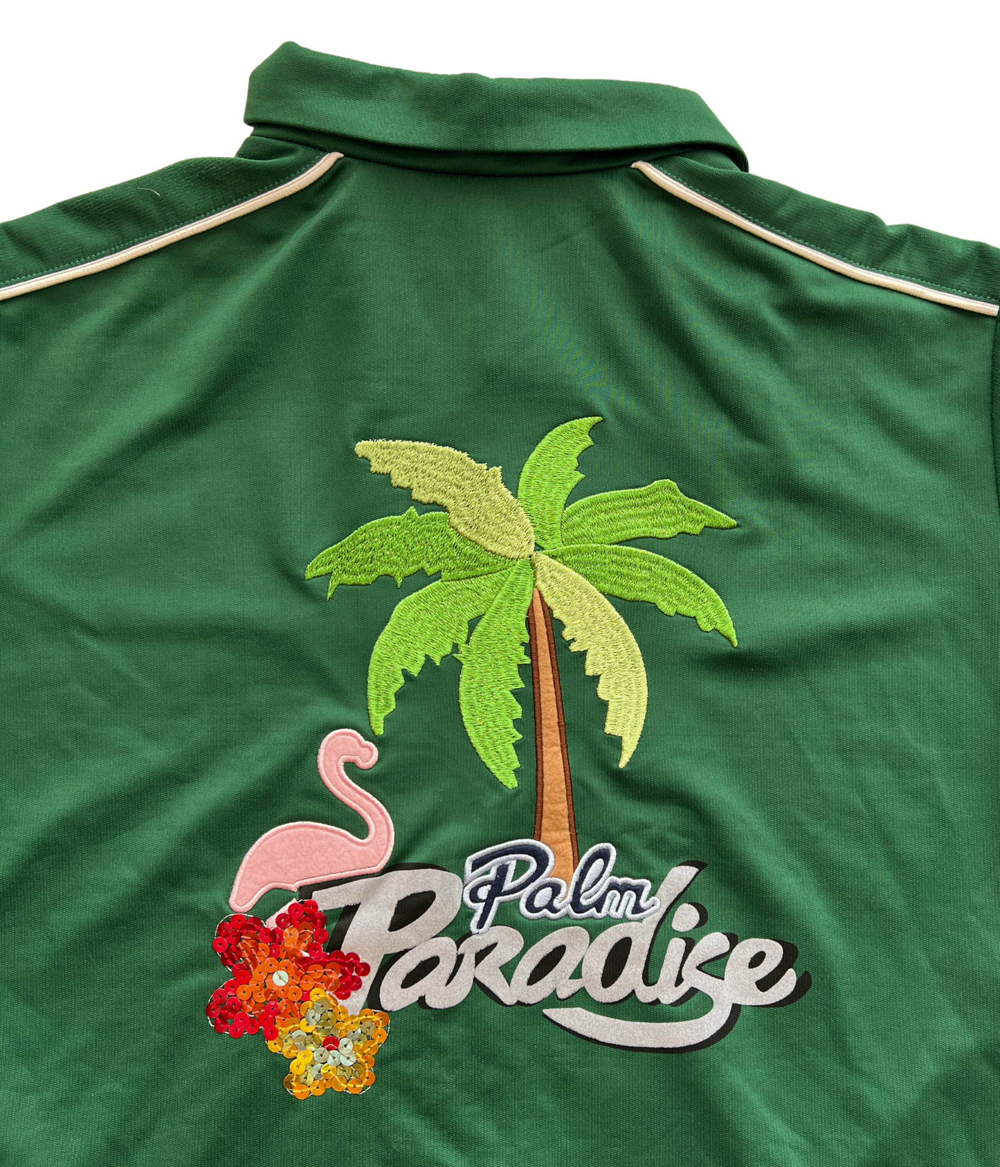 BOMBER VERDE BORDADO PALMERA